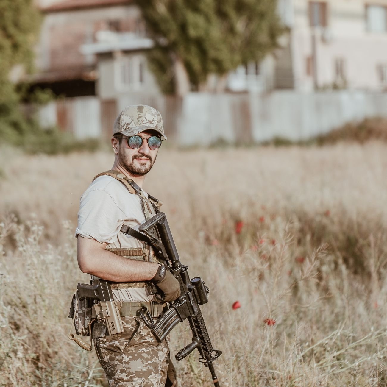 Rifle with scope in field — laser bore sighter for precision zero